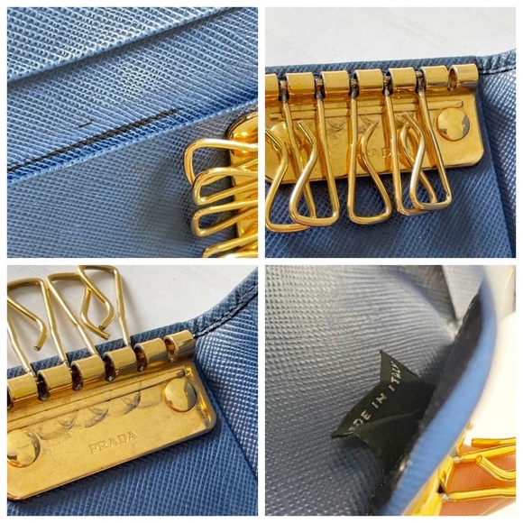 Prada blue saffiano leather key case - Picture 6 of 10